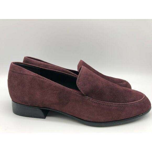 Munro Harrison Red Wine Suede Loafer Women's Shoes Size 8 $199 - Picture 1 of 12